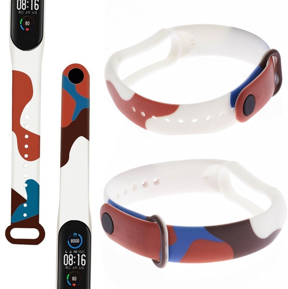 Strap Moro opaska do Xiaomi Mi Band 5 / 6 silikonowy pasek bransoletka do zegarka wzór 8