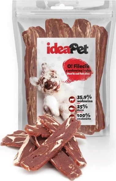 IdeaPet IDEAPET 500g FILECIKI Z WOŁOWINĄ I RYBĄ