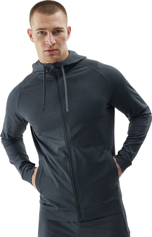 4f Bluza męska 4F M403 antracyt melanż 4FWAW24TFSWM403 22M L
