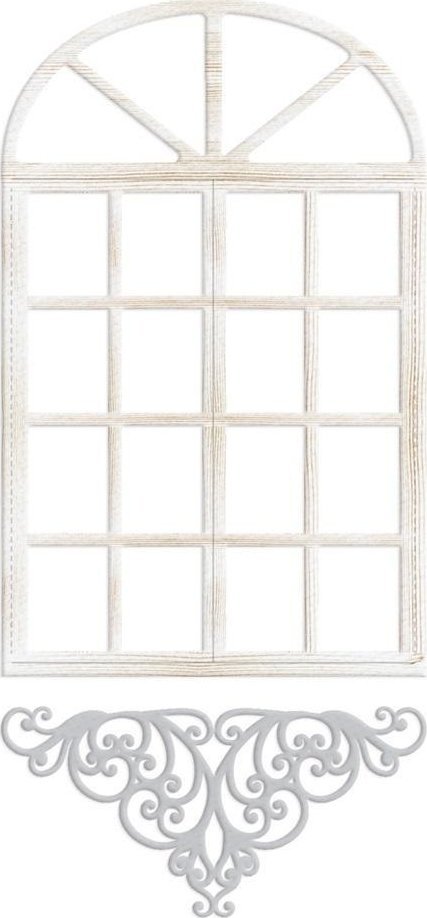 Zestaw wykrojników - Okno z dekorem 2szt