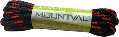 Mountval Sznurówki Sznurowadła Trekkingowe 120 cm 14 kolorów (czarno/czerwone)