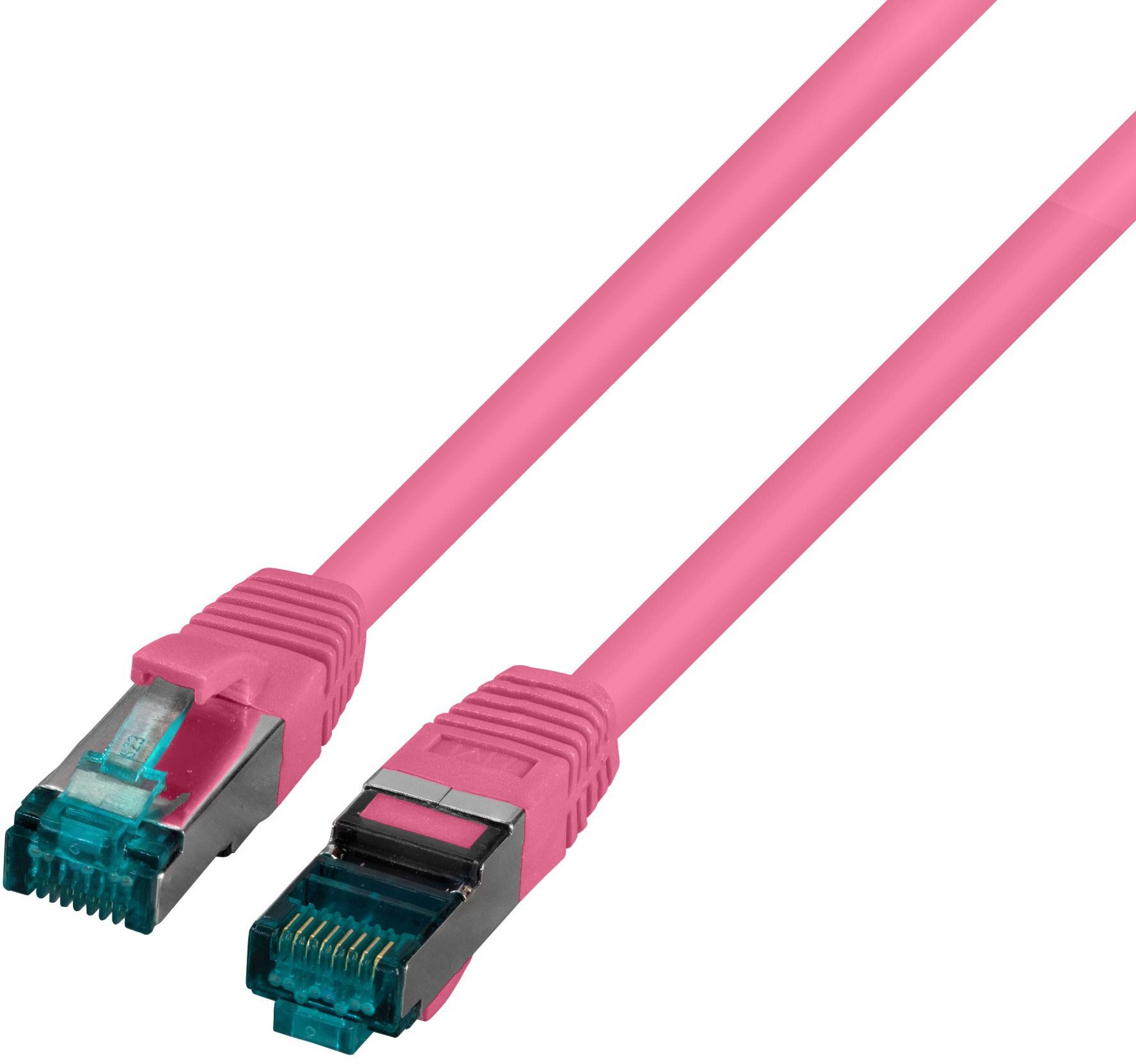 EFB RJ45 Patchkabel S/FTP Cat6A LSZH Magenta Laenge 7,5m 4x2xAWG27/7 nach TIA/EIA568B geschirmt Uebertragungsstandards 10Gbit