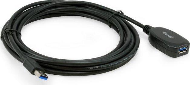 Kabel USB Equip USB-A - USB-A 5 m Czarny (133346)