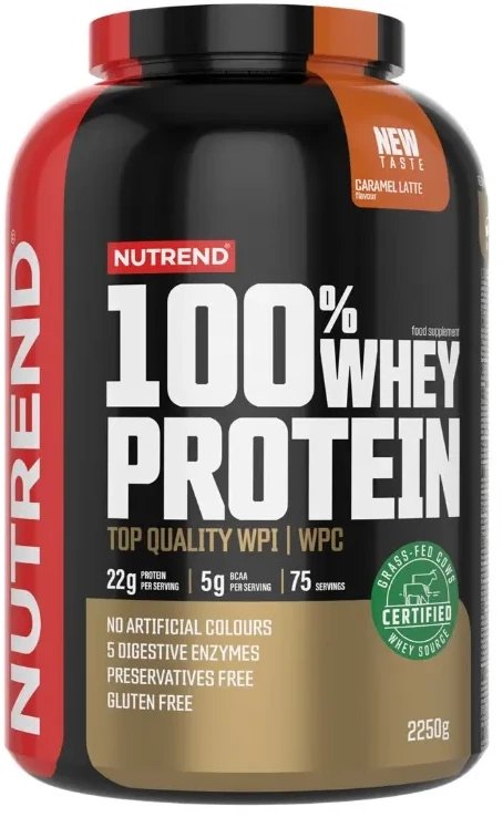 Nutrend - Odżywka Białkowa 100% Whey Protein, Caramel Latte, Proszek 2250g