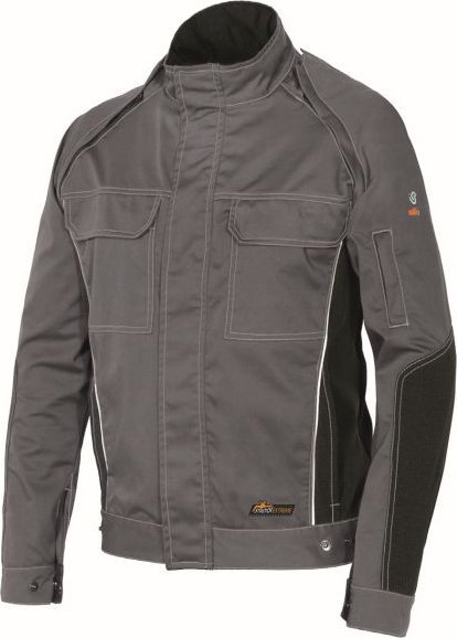 INDUSTRIAL STARTER ISSA STRETCH EXTREME 8845B - Techniczna kurtka z wstawkami odpornymi na przetarcia z odblaskami - jasnoszary XXL