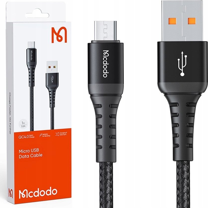 Kabel USB Mcdodo USB-A - microUSB 1 m Czarny (CA-2281)