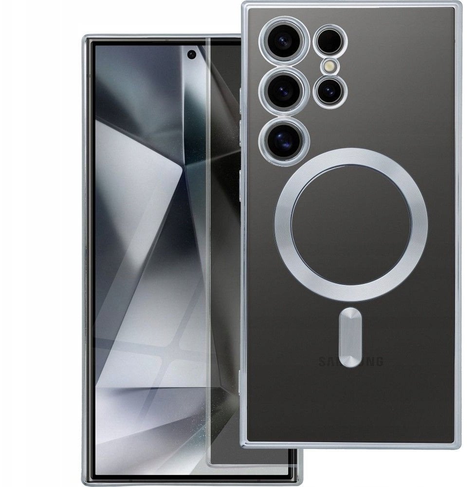 Futerał ELECTRO MAG COVER kompatybilny z MagSafe do SAMSUNG S25 Edge srebrny
