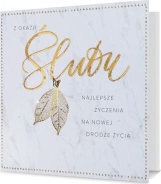 Pan Dragon Karnet Ślub Silver marmurkowe tło UK-SILVER-08