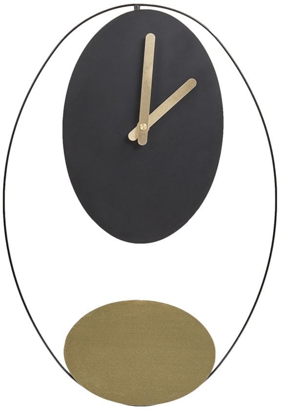 Beliani Zegar ścienny MANIGOD 32 cm Metal Czarny