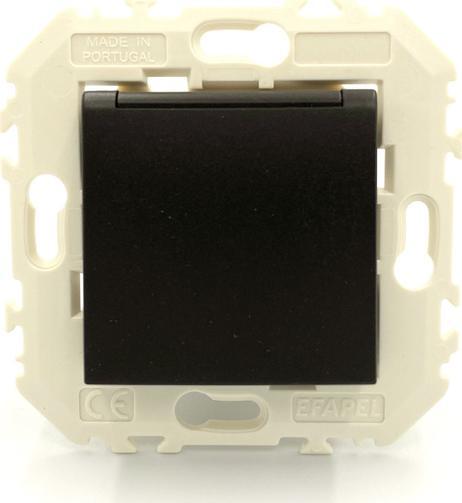 Efapel EFAPEL QUADRO45 GNIAZDO POJEDYNCZE Z UZIEMIENIEM Z KLAPKĄ 45475 KWPM