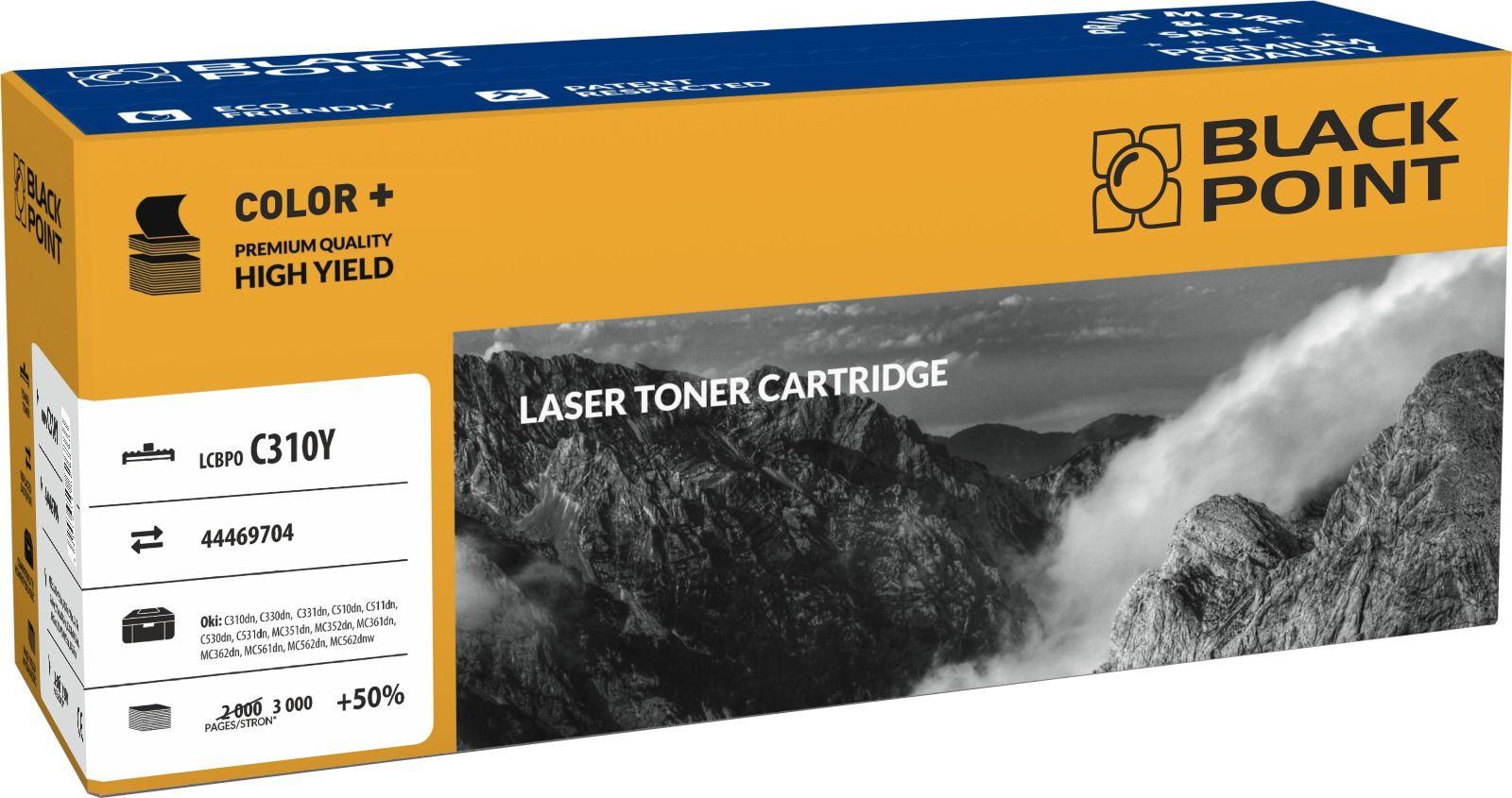 Toner Black Point LCBPOC310Y Yellow Zamiennik 44469704 (BLOKI310YEBW)