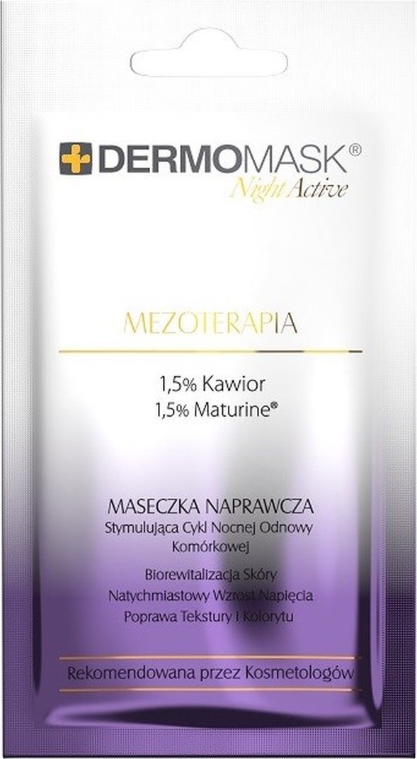 Lbiotica / Biovax Dermomask Night Active Maseczka naprawcza na twarz - Mezoterapia 12ml