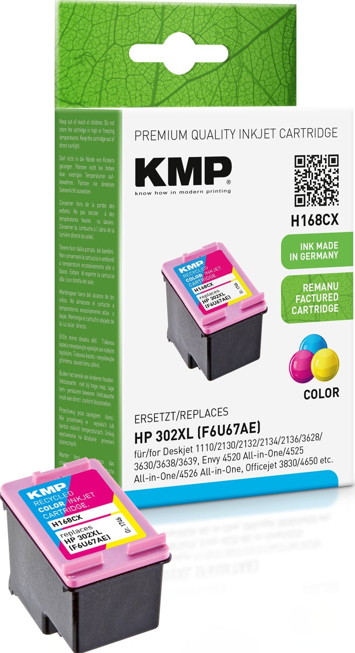Tusz KMP Patrone HP F6U67AE Nr.302 XL comp. color H76 - 1746,4030