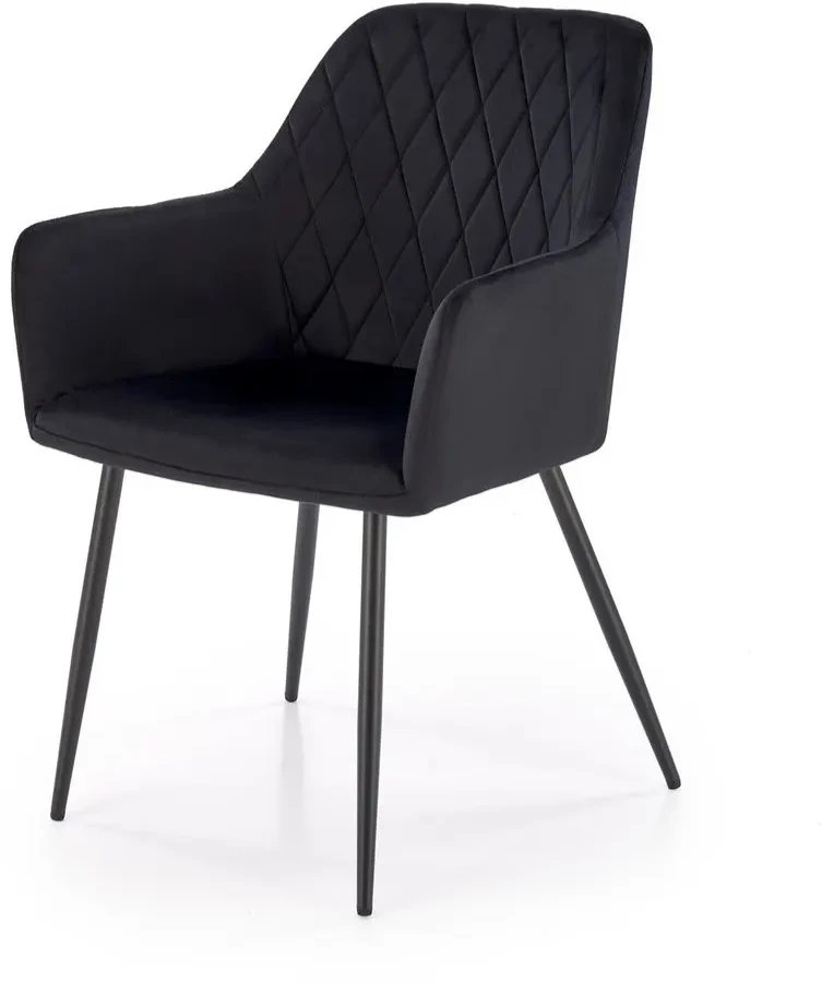 Krzesło tapicerowane K558 VELVET czarne HALMAR