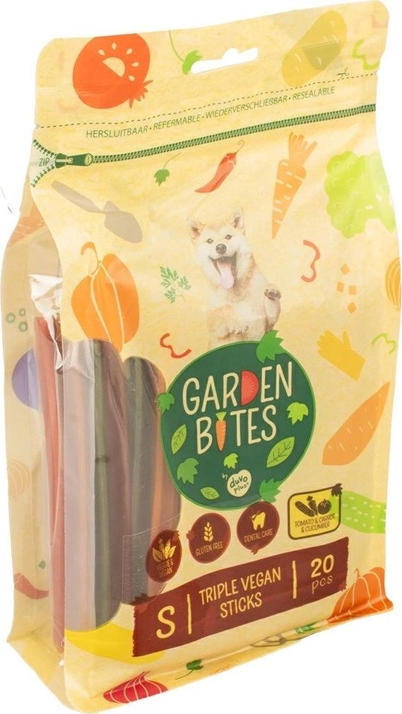 Duvo+ GARDEN BITES VEGAN TRIPLE STICKS "S" 13cm 20szt 3/36