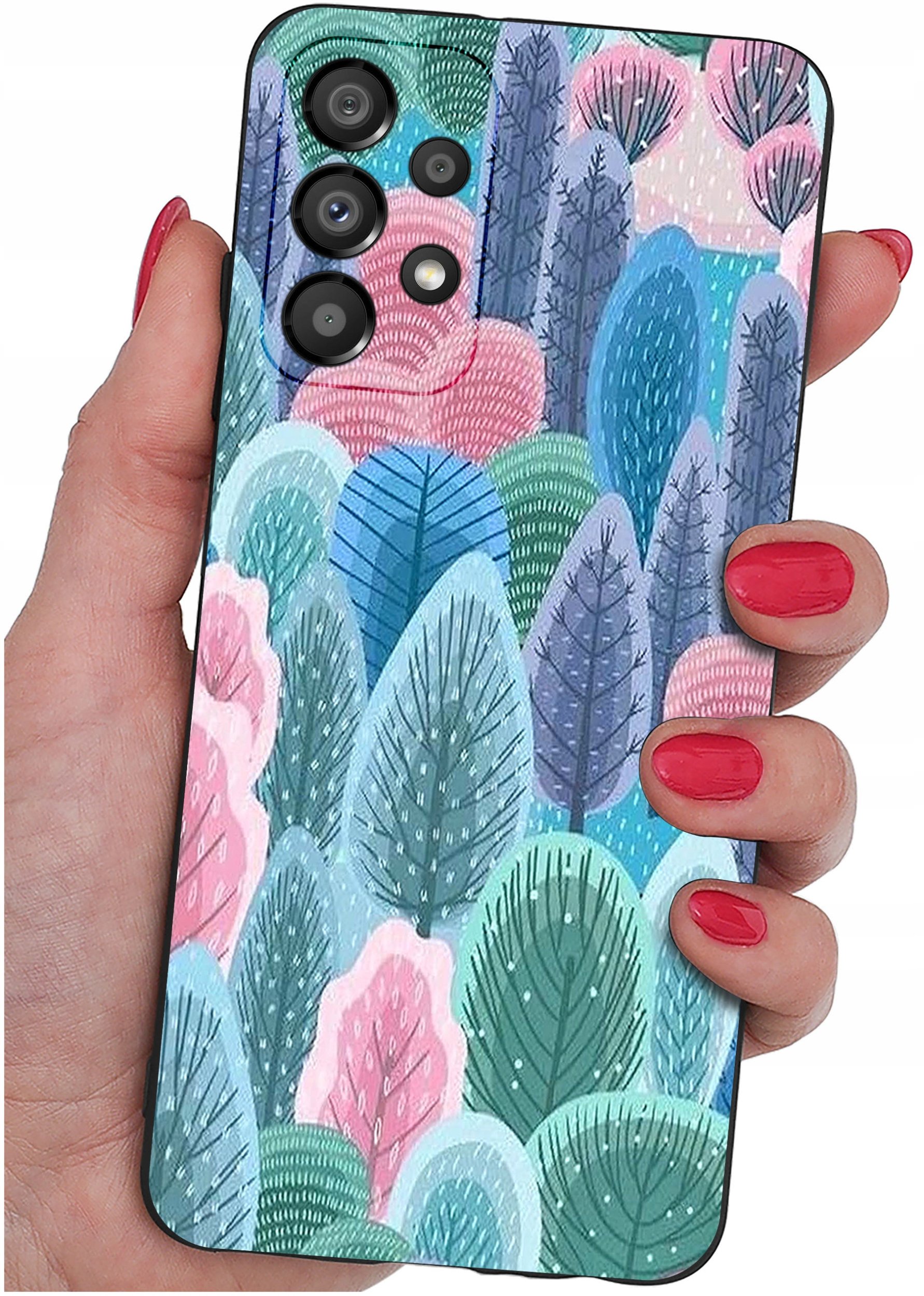 krainaGSM Etui do Samsung Galaxy A33 5G WZORY SILIKONOWE MATT CASE + SZKŁO 9H