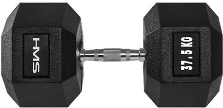 HMS ‎‎Hantel Hex Pro gumowany 1 x 37.5 kg