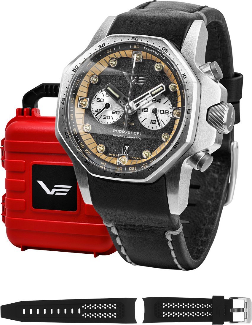 Zegarek Vostok Europe Zegarek męski VK64-640A698 czarny