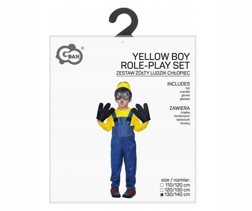 Strój dla dzieci Żółty Ludzik chłopiec 130/140cm