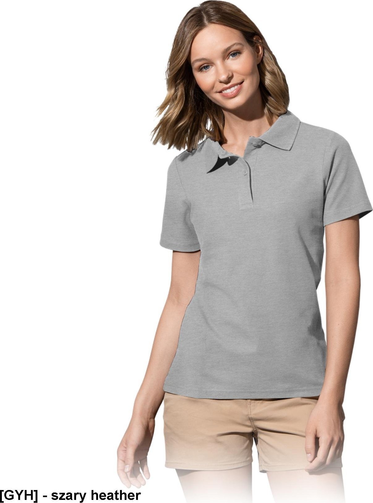 Stedman ST3100 - polo damskie - szary heather S