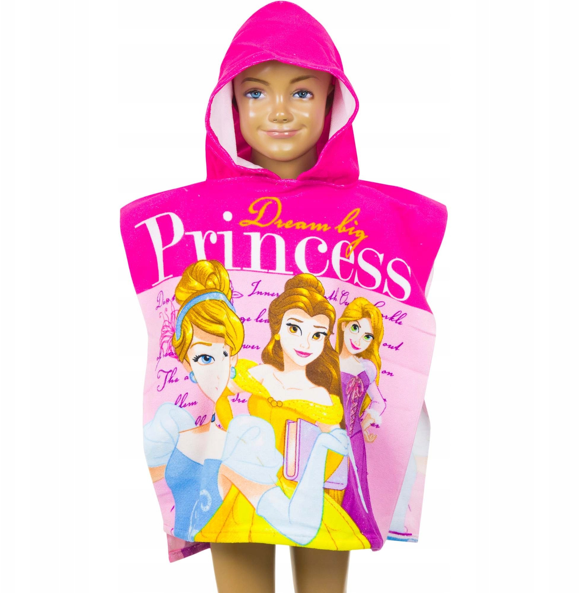 Ponczo kąpielowe Księżniczki 100x50cm