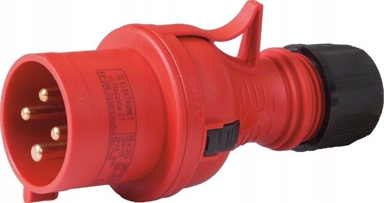 Wtyczka przenośna 16A 4P 400V czerwona TWIST WPP TYP B 16/4 IP44 922081