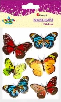 Titanum Naklejki 3D motyle 6szt