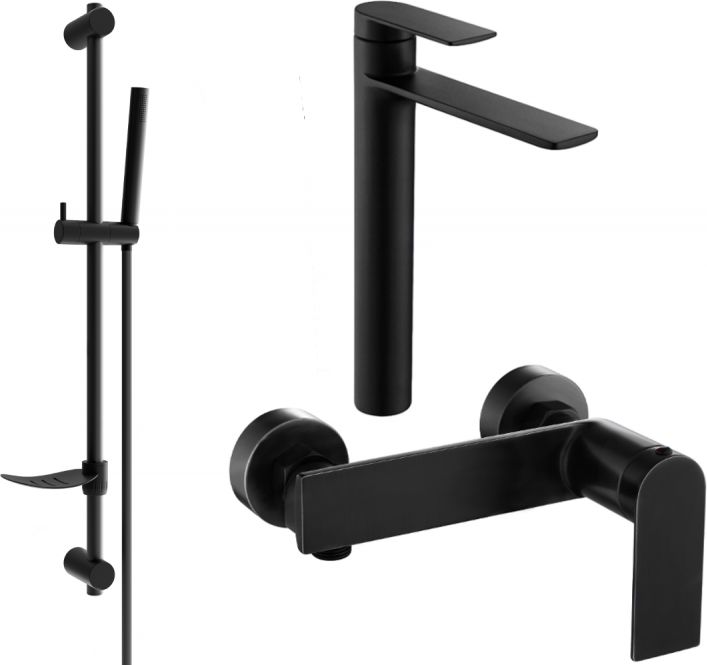 Mexen Mexen Zero DF70 zestaw prysznicowy, czarny - 71114DF70-70