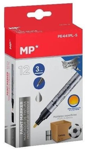 Marker olejowy 3.0mm srebrny (12szt)