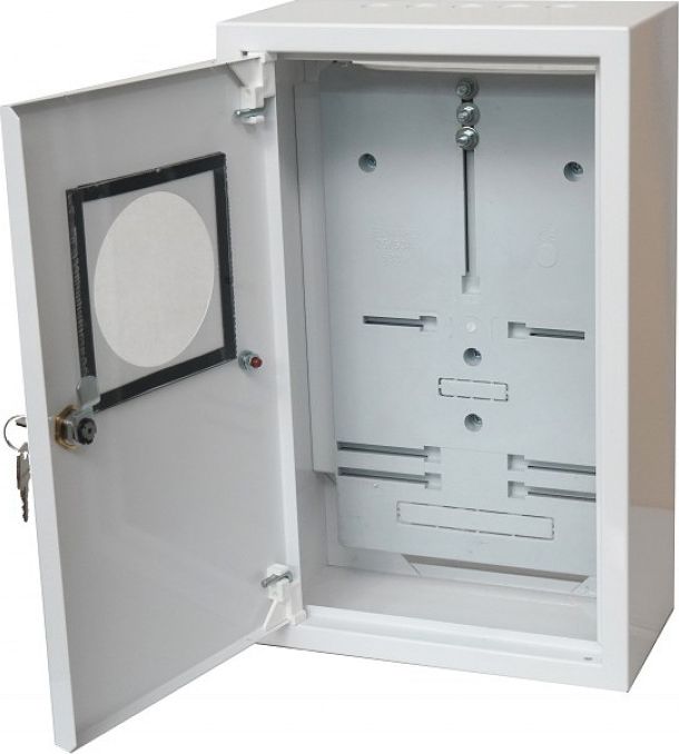 Alfako Rozdzielnica natynkowa licznikowa 1x3F na licznik elektroniczny zamek okienko RAL 9003 A-RZ19E