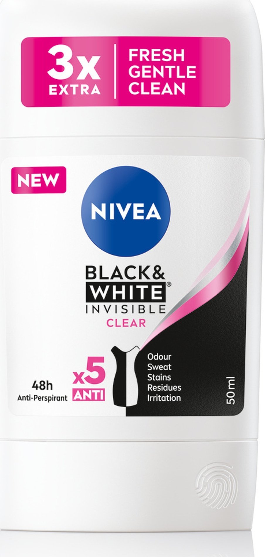 NIVEA_Black&White Invisible Clear antyperspirant w sztyfcie 50ml