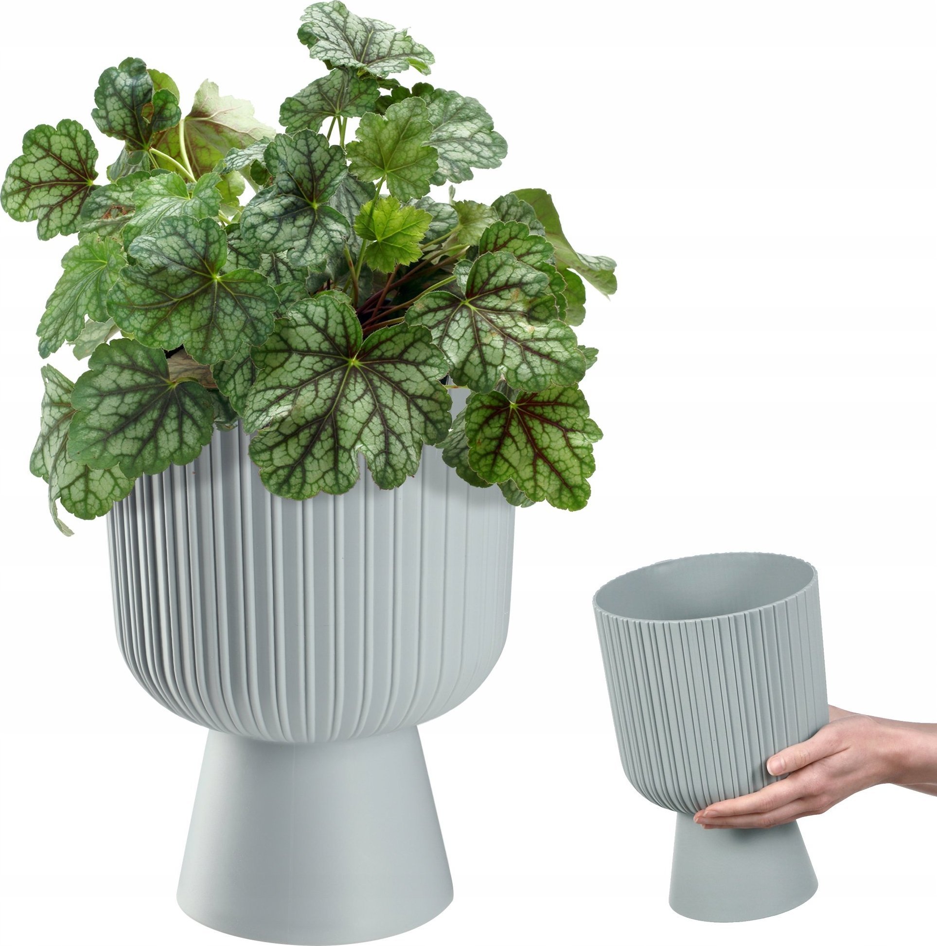 Kadax KADAX Doniczka Osłonka Kwietnik Gazon 18cm Szara