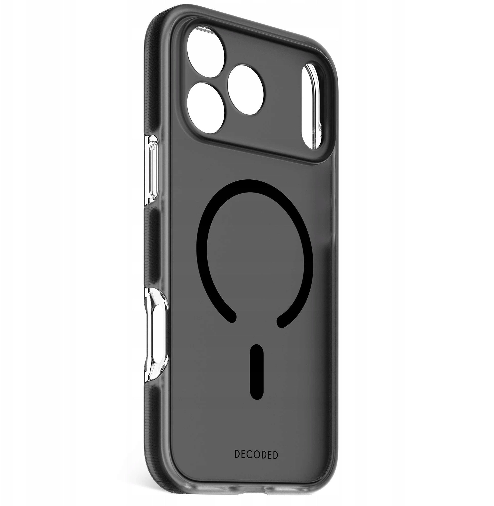 Decoded DropTec Transparent Backcover - obudowa ochronna do iPhone 17 Pro Max kompatybilna z MagSafe (frosted black)