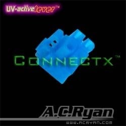 AC Ryan Connectx™ ATX4pin (P4-12V) Female - UVBlue 100x Niebieski