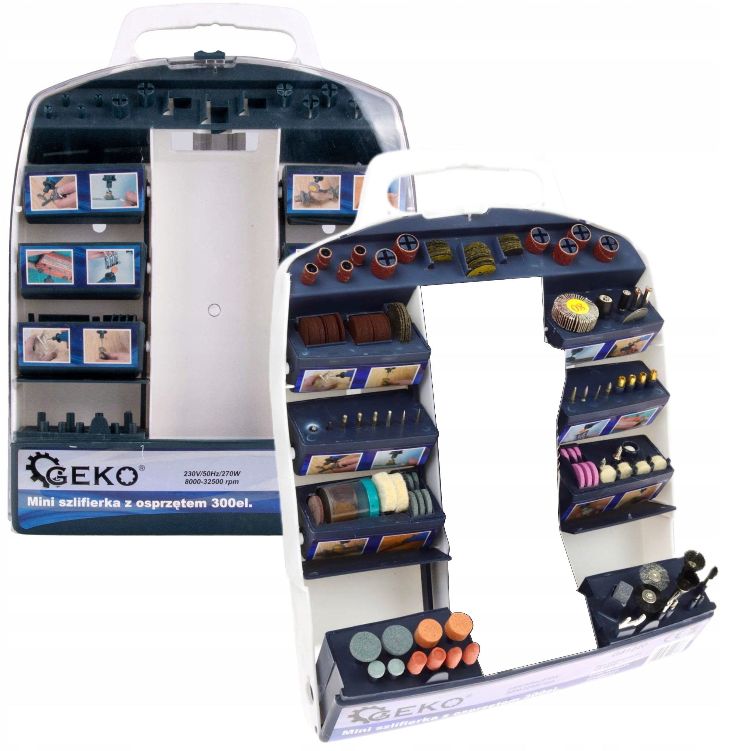 Walizka do mini szlifierki z osprzętem 300el.(1)