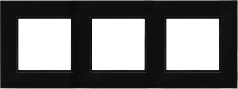 Ospel Ramka potrójna Aria Prestige Ospel czarne szkło R-3UGC/32/25
