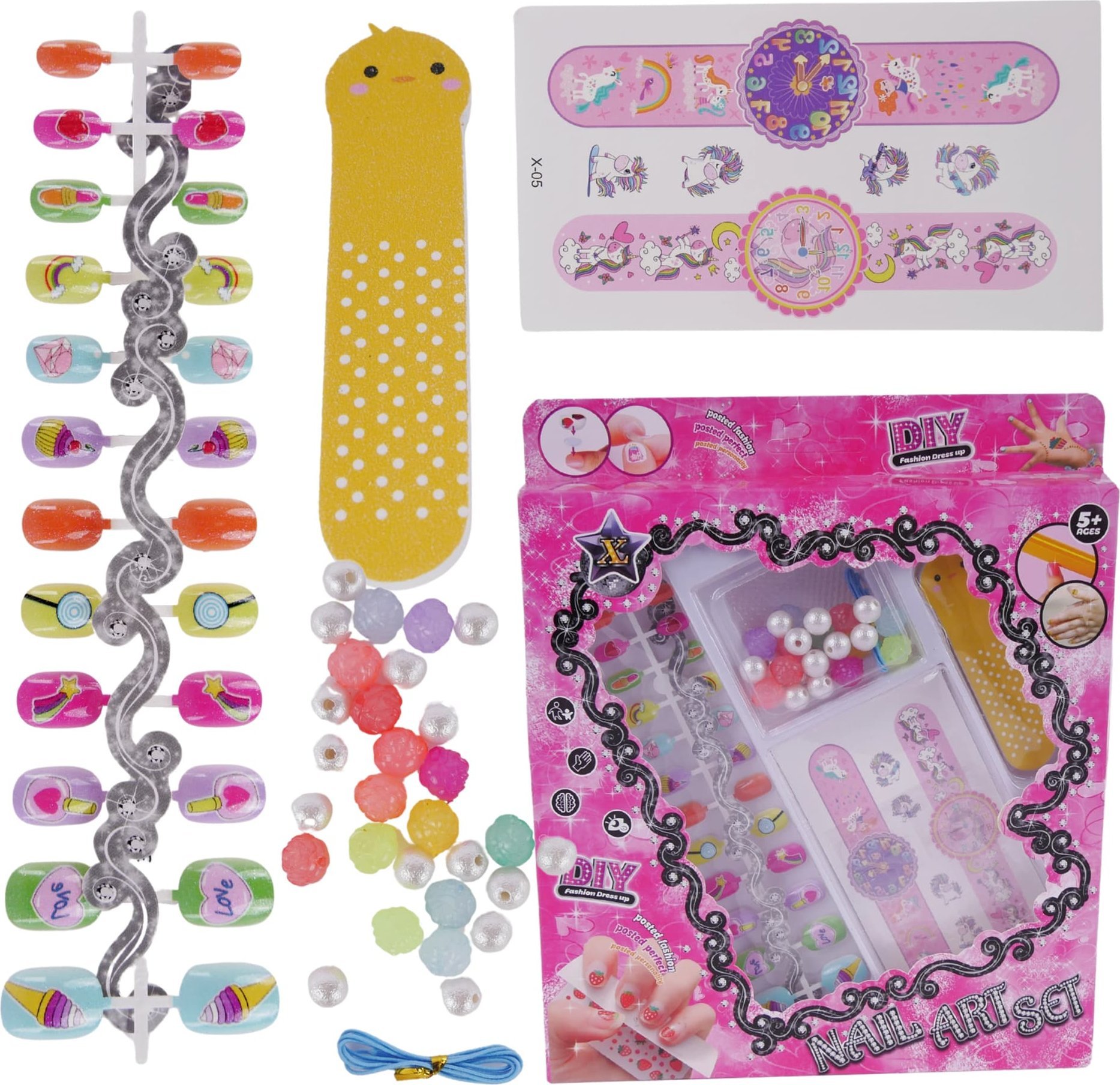 ProNice Zestaw Kreatywny Piękności Do Paznokci Naklejki Bransoletki Paznokcie