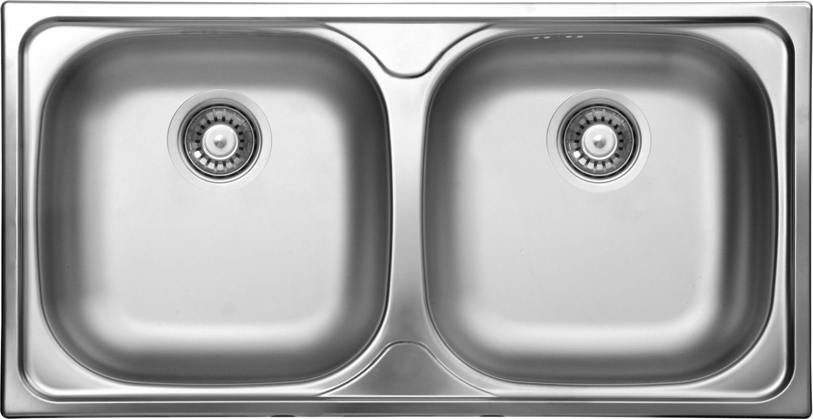 Zlewozmywak Deante 2-komorowy Xylo bez ociekacza 43,5 x 78cm stalowy (ZEX 0203)
