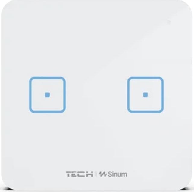 TECH Sterowniki Bezprzewodowy włącznik dwupolowy biały WS-02 Tech Sterowniki