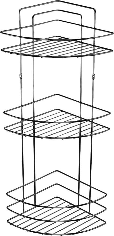 Koszyk prysznicowy Metlex Półka narożna 3-poziomowa czarna MX0962 Metlex