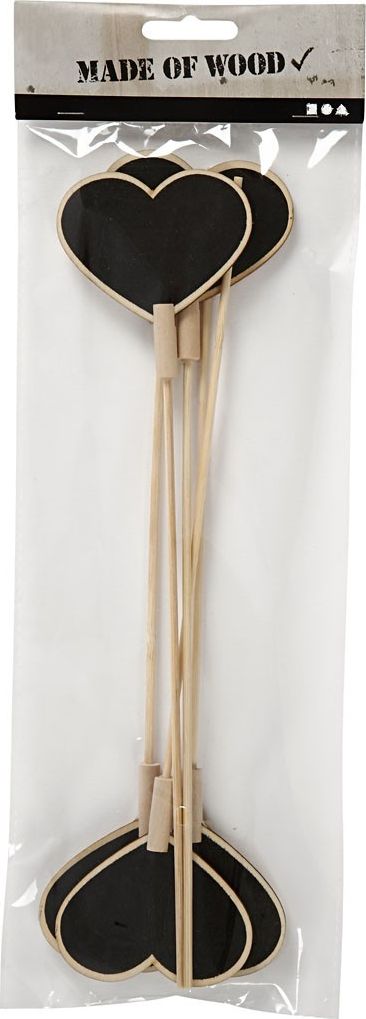 Creativ Company Tabliczka na patyku Serce 5 szt.