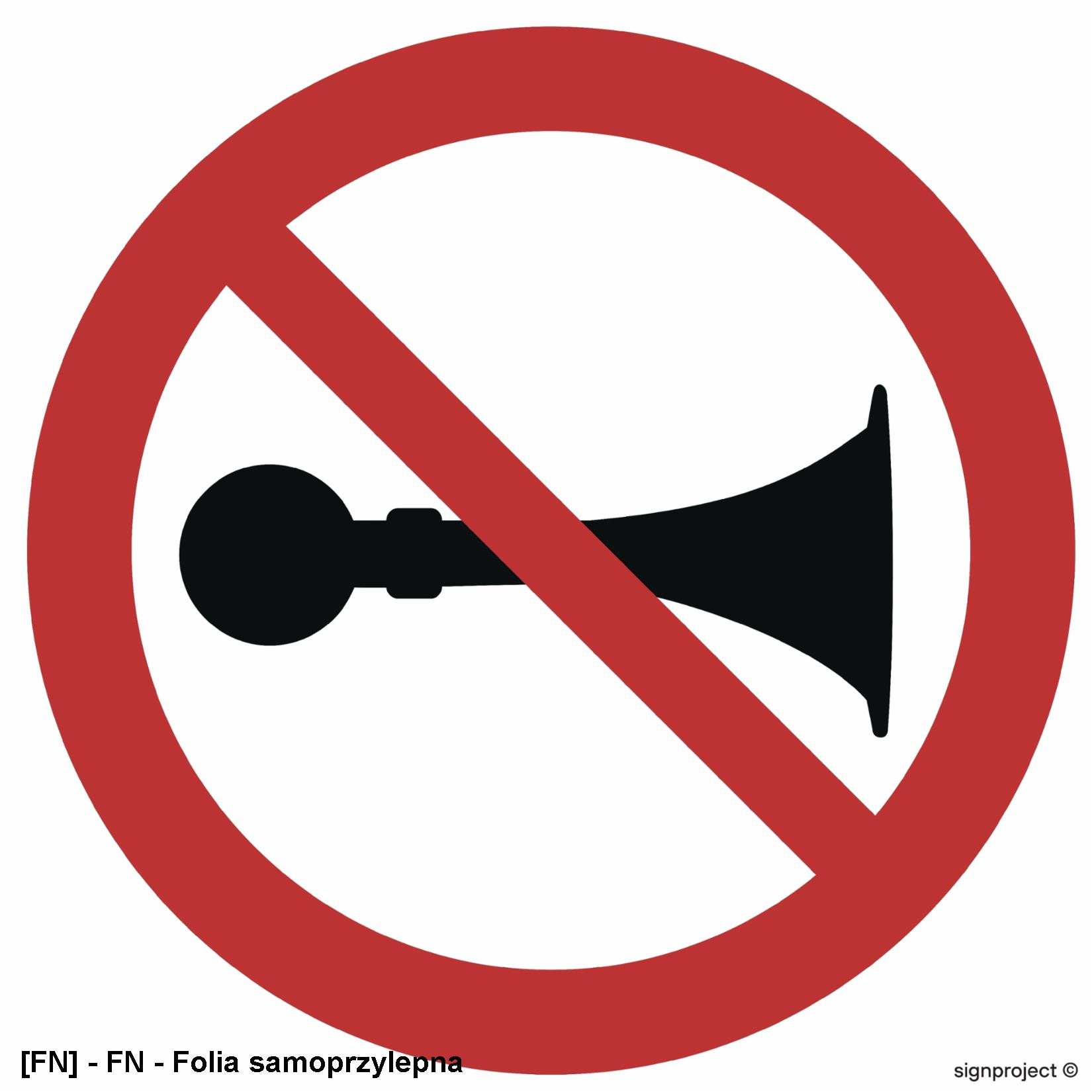 OD002 - Zakaz używania synału dźwiękowego 500x500