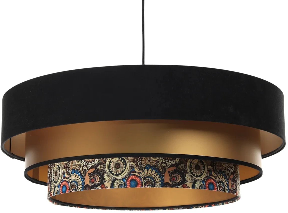 Lampa wisząca TRIO MIX czarna/złota/wielokolorowa BPS KONCEPT