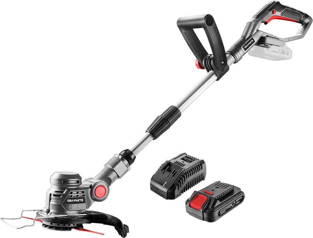 Graphite Zestaw E+: podkaszarka (58G030) + akumulator 2ah + ładowarka 58G030-BC