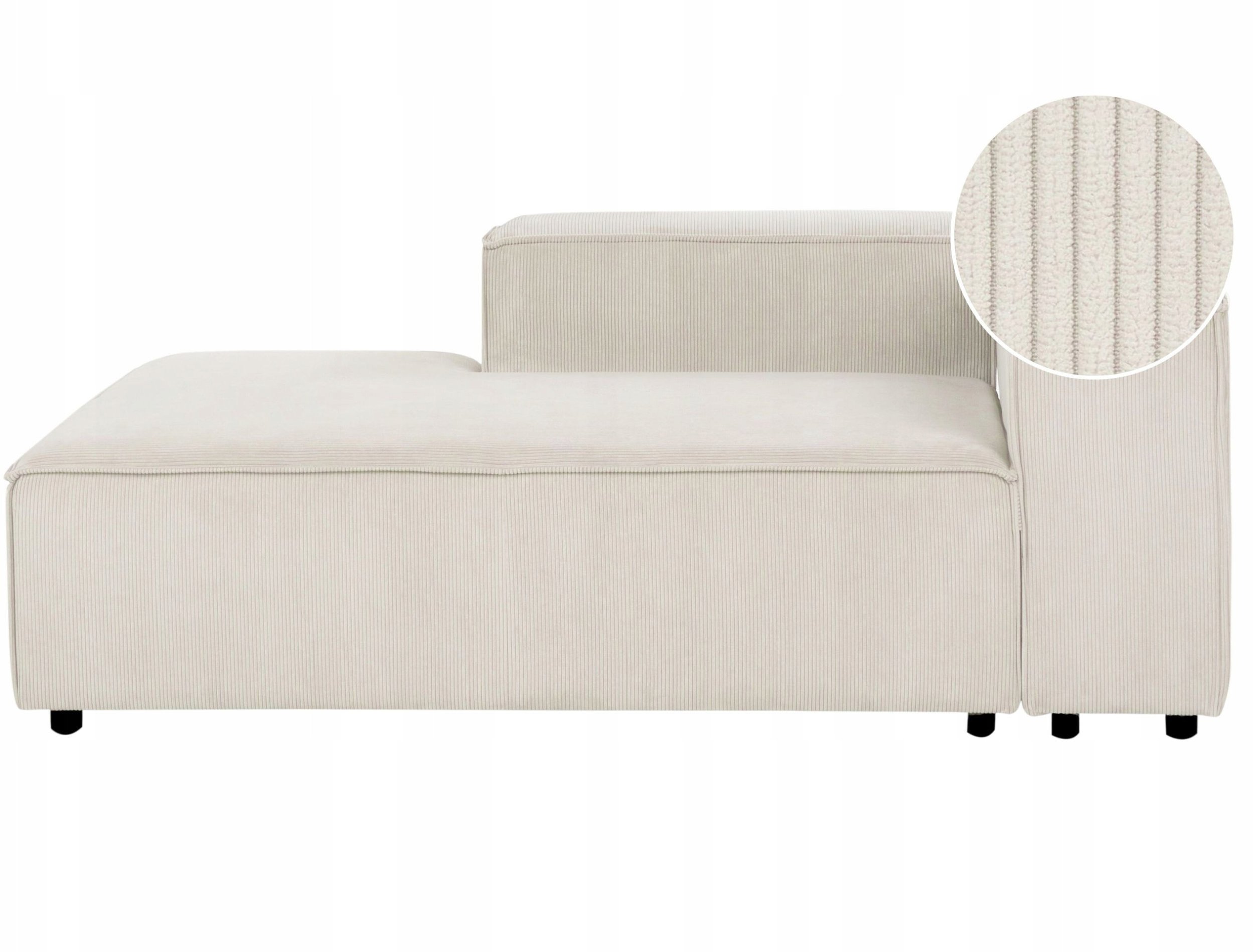 Szezlong ARDAL Sztruks Złamana biel Prawostronny