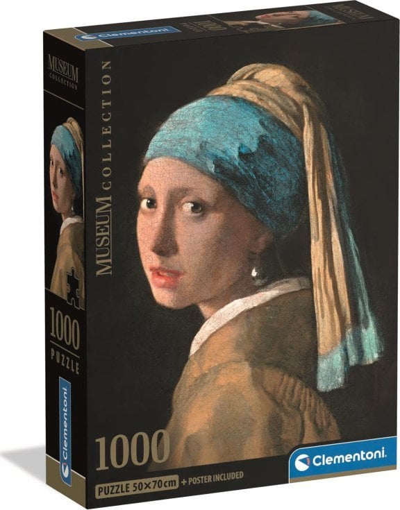 Clementoni Puzzle Compact Museum Vermeer: Girl with a Pearl Earr 1000 elementów (39967)