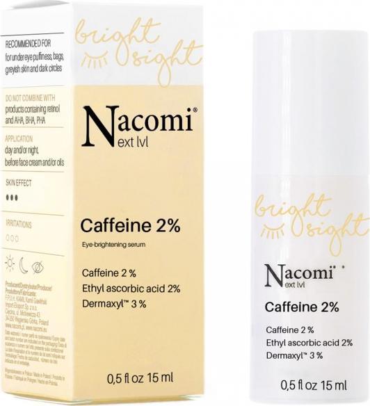 Nacomi Next Level rozświetlające serum pod oczy z kofeiną 2% 15ml