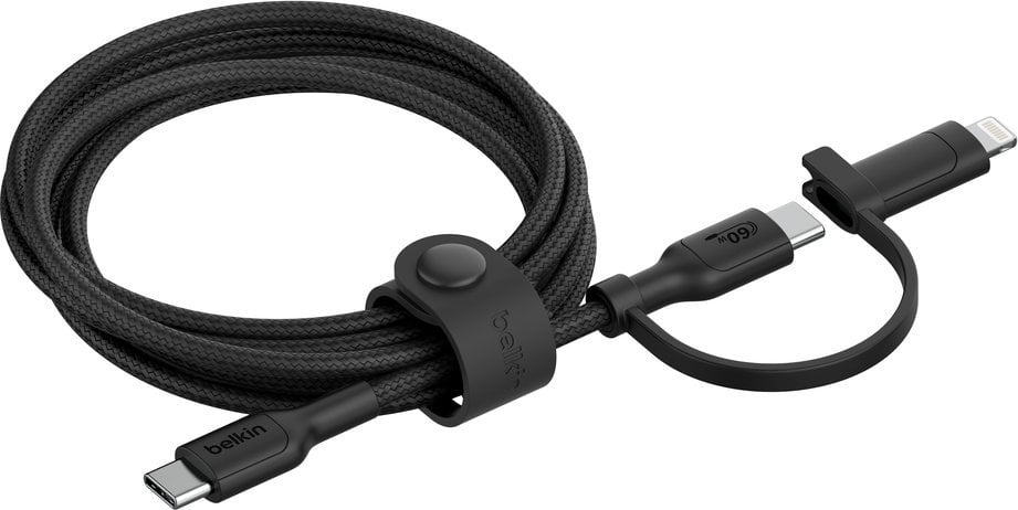 Kabel USB Belkin USB-C - Lightning 1.5 m Czarny (CAC003HQ1.5MBK)