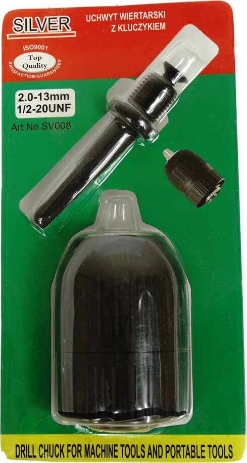 Silver GŁÓWKA DO WIERTARKI 13mm-1/2-KLUCZYK+ADAPTER / SILVER EXV008