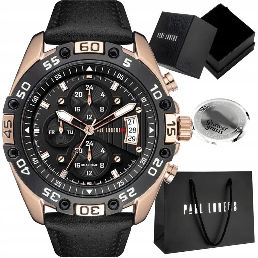 Zegarek męski Paul Lorens QERCO-1A4 Z GRAWEREM